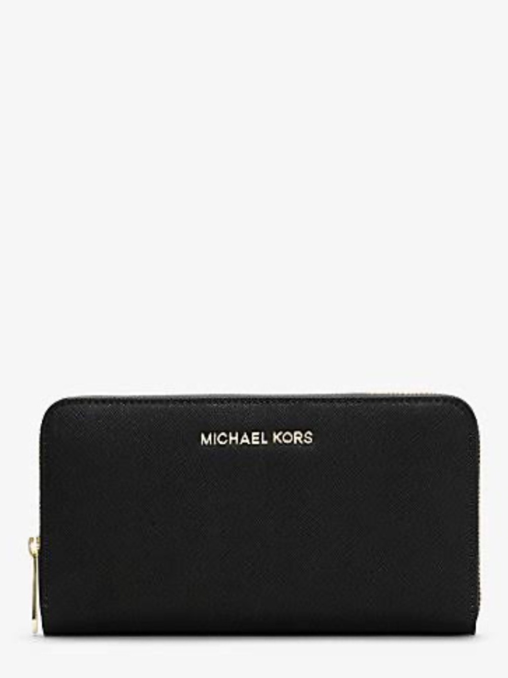 MICHAEL Michael Kors Jet Set Travel Black Saffiano Leather Continental Wallet